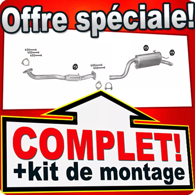 Ligne pot d'échappement pour FIAT PUNTO II (188) 1.9 JTD 1999-2006 Silencieux