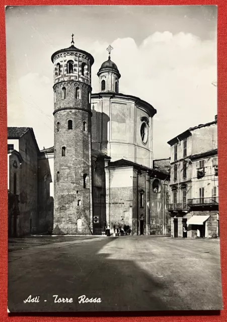 Cartolina - Asti - Torre Rossa - 1964