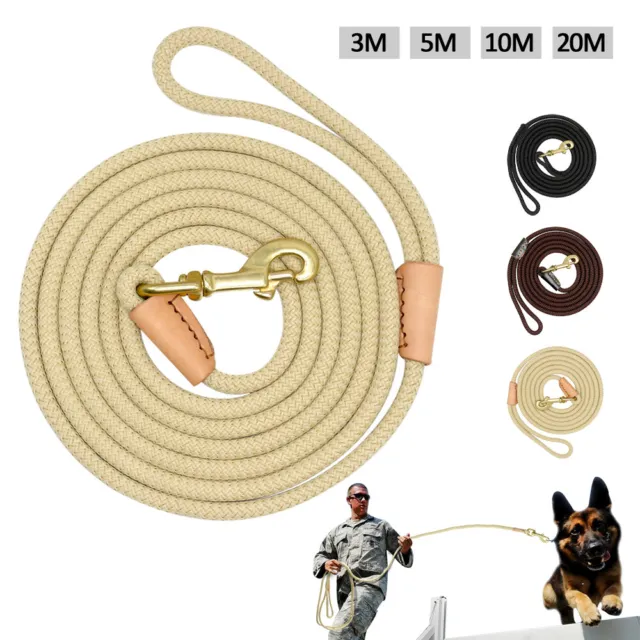 Strong Nylon Dog Lead Durable Rope Leash Recall Training Line Leads 3/5/10/20M