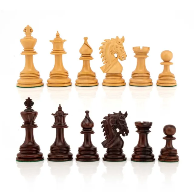 4.3" Premium Staunton Napoleon Chess Pieces Solo in palissandro - Triplo peso