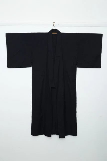 Kimono Giapponese Uomo Tessuto Tradizionale Vintage