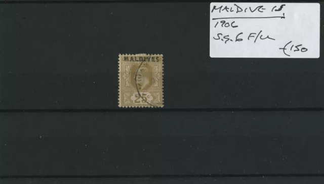 Maldive Is. 1906 SG.6 F/U