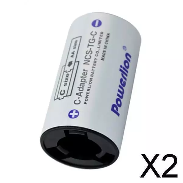 2X 1 Packungen Batterie AA Bis C-Gruseladapter-Konverterhalter