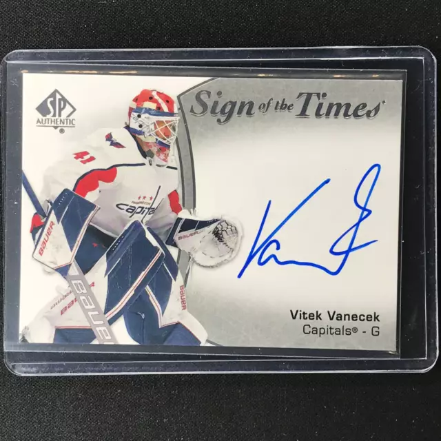 2021-22 SP Authentic NHL VITEK VANECEK Sign of the Times Auto #VV