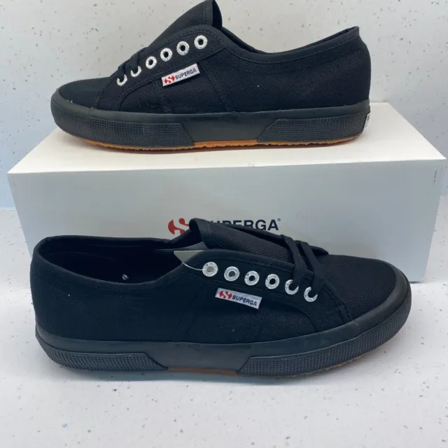 Superga Unisex's Cotu Classic Canvas Trainers Full Black UK Size 8.5 New In box