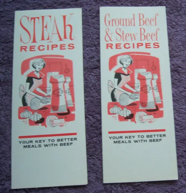 STEAK RECIPES and GROUND BEEF & STEW BEEF RECIPES BROCHURES