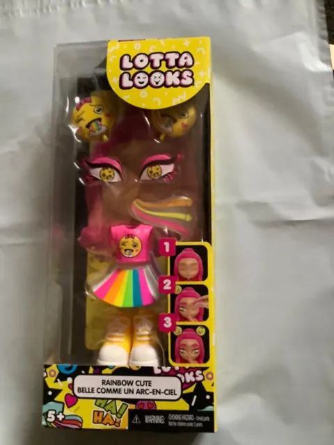 New Mattel Lotta Looks Rainbow Cute Mood Pack