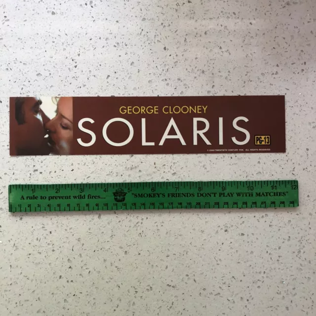 SOLARIS (2002) Movie Theater Mylar Poster 2.5.x11.5 DS OG George Clooney