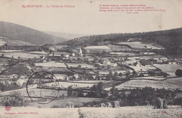 Carte postale ancienne postcard Vallée de CHALAUX NIEVRE timbrée