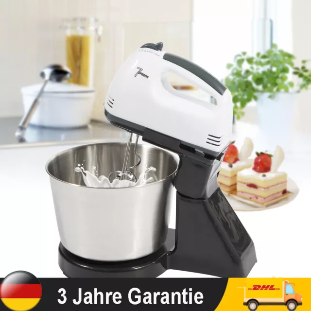 1.7L Teigknetmaschine Küchenmaschine Teigkneter Rührmaschine Standmixer Kuchen