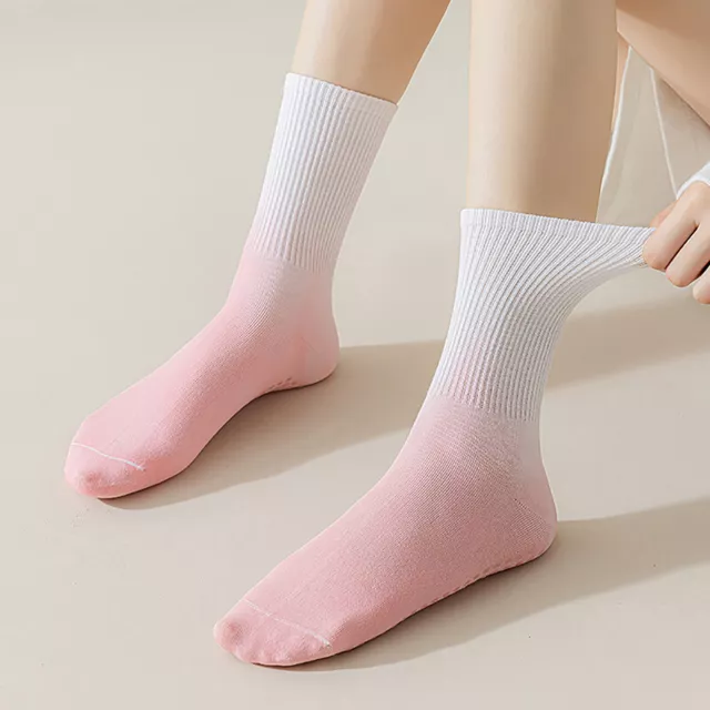 Gradient Color Mid-tube Yoga Socks Women Silicone Non-slip Stocking Professional