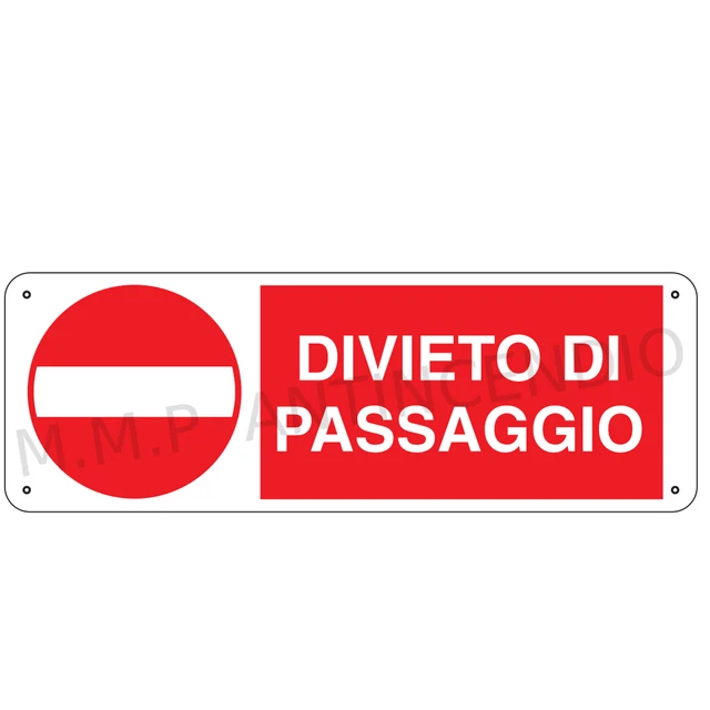 Cartello Segnaletico Personalizzato - Divieto Di Transito Con Testo Personalizzato - Scegli Tra Adesivo, Forex O Alluminio (30x42 Cm, Alluminio)