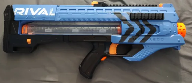 Nerf Rival MXV-1200 Motorized Blue Blaster With Magazine.  Working.