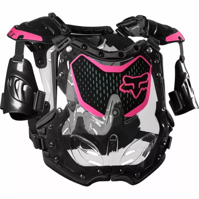 Fox Womens R3 Chest Protector Guard/Deflector Black/Pink Black/Grey MX/ATV 24812