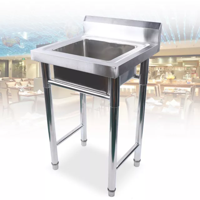 Stainless Steel Floor Standing Kitchen Sink Single Bowl For Commercial Sink