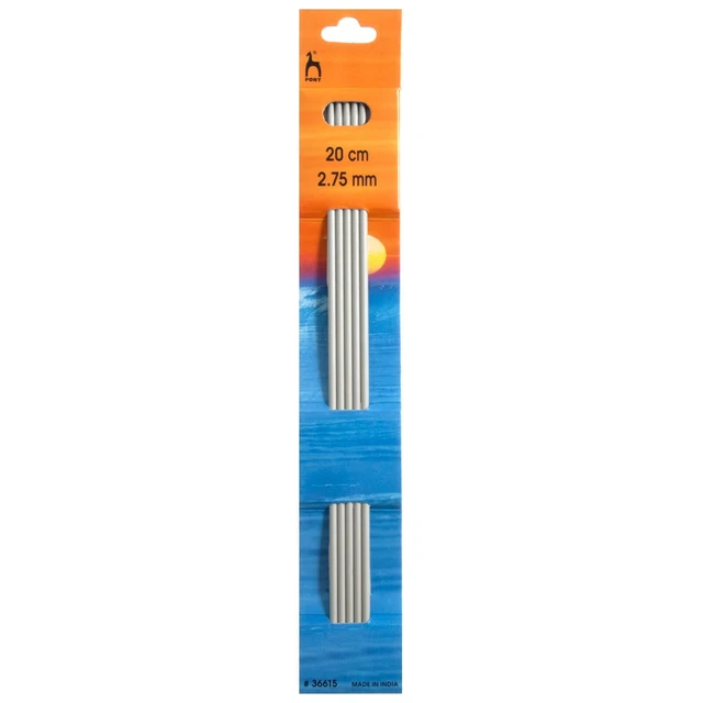 Agujas de tejer de doble extremo: conjunto de cinco: 20 mm x 2,75 mm - P36615 - CORREO GRATUITO