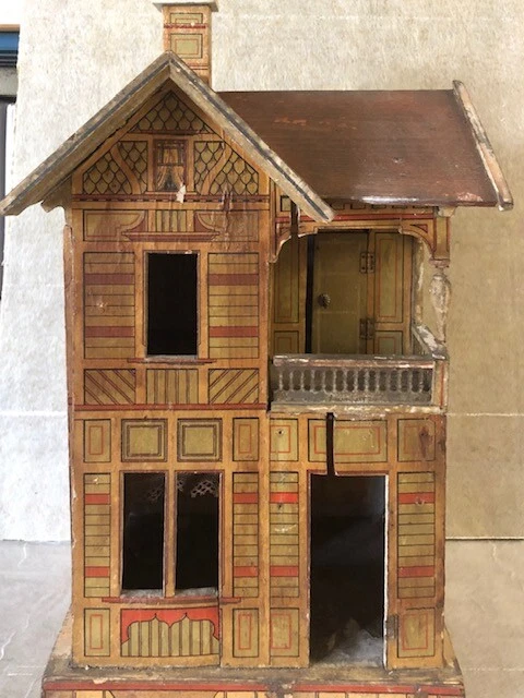 Maison De Poupée En Bois Vintage Gottschalk – Grande Maison Ancienne
