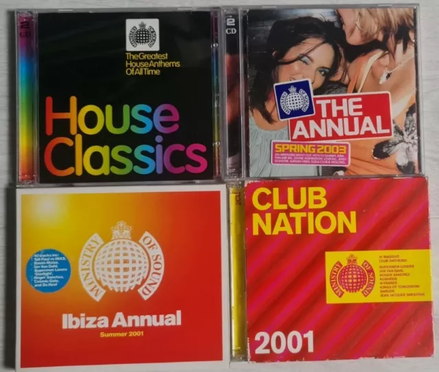 Ministry Of Sound Bundle The Annual Ibiza 2001 Club Nation House Classics 8 Cds