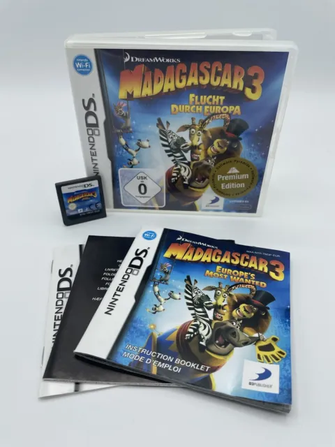 Madagascar 3 - Flucht durch Europa (Nintendo 3DS, 2012). Super Zustand