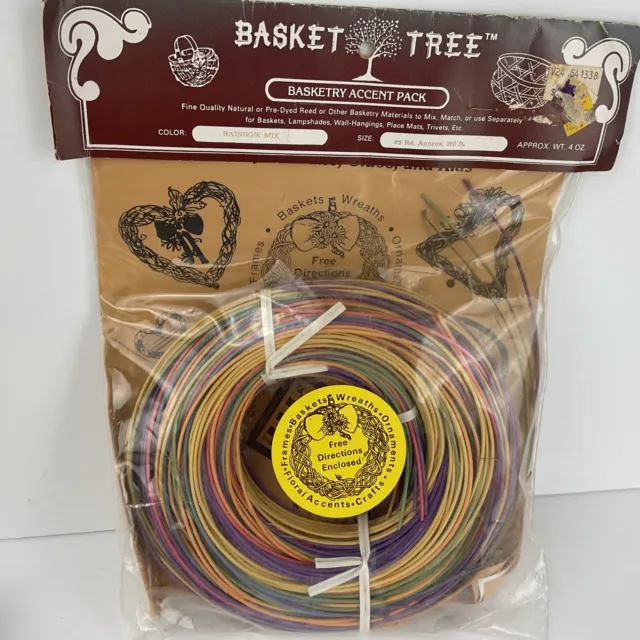 Kit de fabricación de acento tejido de árbol de cesta de río torcido de colección mezcla de arco iris artesanal