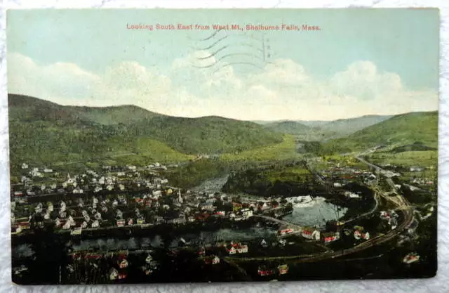 1911 Postcard Looking South East From West Mt Shelburne Falls Ma #2