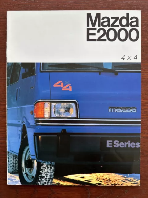 Prospekt / brochure Mazda E 2000 4x4 Kastenwagen - Transporter MY 1987