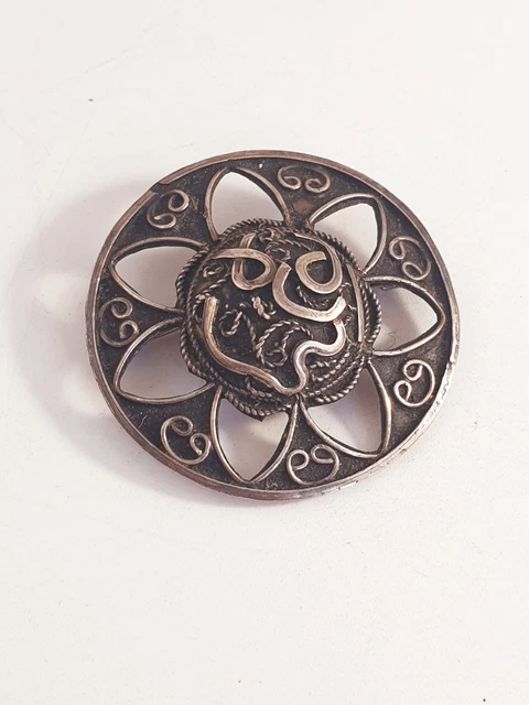 Broche Ancienne Ethnique Berbère/kabyle En Argent Massif - Filigrane - 21 Grammes