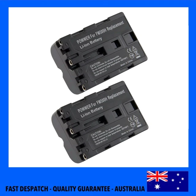 Pack 2 Batteries NP-FM500H + Chargeur Double Pour Appareils Photo Sony