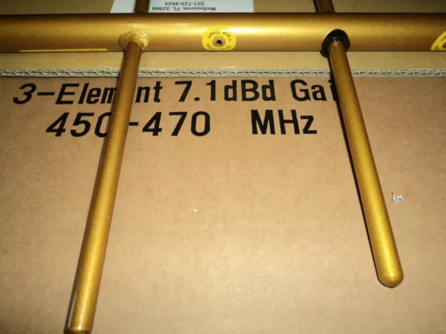 NEUF Antenne de base Yagi UHF 450 - 470 - 3 éléments - Gain de 7,1 dBd - Qualité SOUDÉE 2