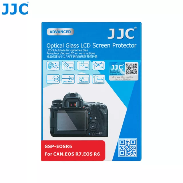 JJC Optical Tempered Glass LCD Screen Protector Film for Canon EOS R6 Mark II R7