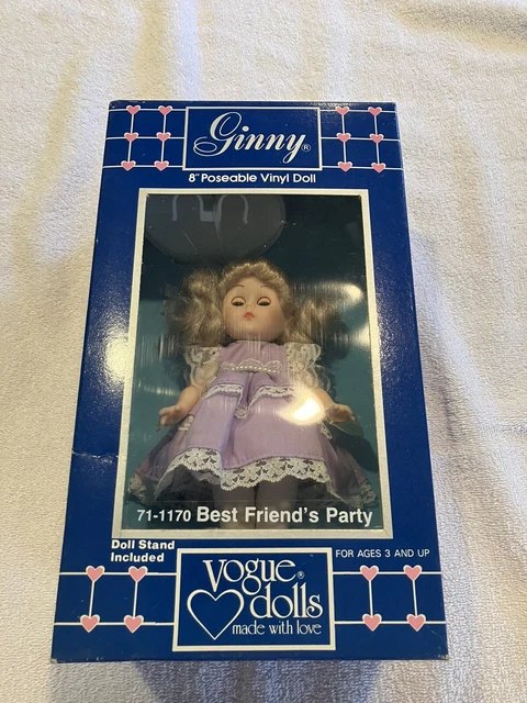 1980s Vogue Doll, Ginny RARE ~ BEST FRIEND'S PARTY ~ 70-1170, 8in Poseable Doll