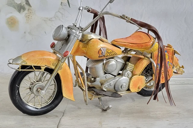 Vintage Fait Main Moto Modèle Jouet Activités Manuelles Barre Décoration Séjour