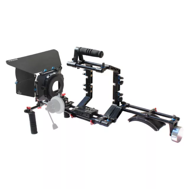 SHOOTVILLA DSLR Cámara Hombro Soporte Rig Kit Jaula Caja mate DV HDV DSLR SV-02