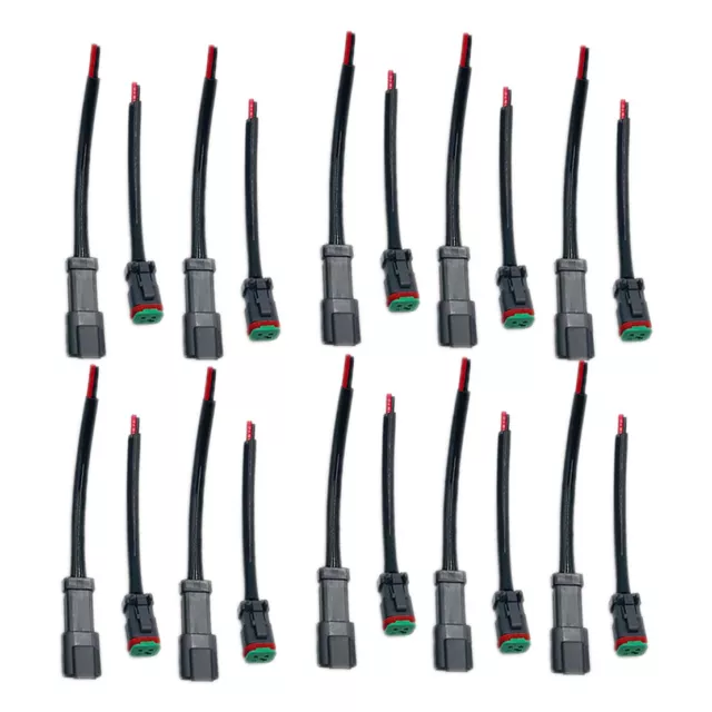 20x Heavy Duty Deutsch DT DTP Male/Female Adapters Connectors Pigtails Wiring A1