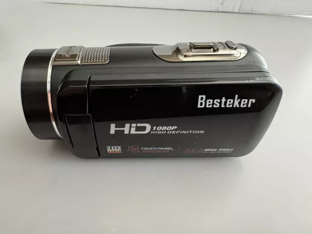 Besteker HD 1080P Black Digital Camcorder Touchscreen 24MP 16x Camera