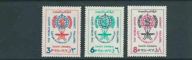 Saudi Arabie 1962 Malaria Complet Ensemble De 3 VF MNH