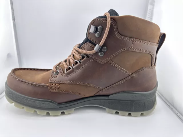 ECCO Mens Track 25 Gore Tex Mid High Hiking Boots Waterproof Leather Bison Brown