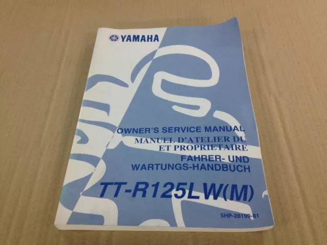 Revue Manuel Owner's service manual Yamaha TT-R125LW(M)