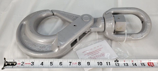 Crosby 3/4" S-1326 Shur-Loc Grade 100 Self-Closing Swivel Hook 35300 lbs 1004349