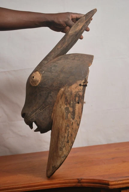 African art, Amazing luba rabbit Animal mask from katanga Congo (Zaire) 6