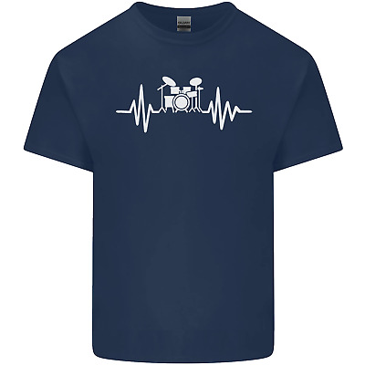 DRUM KIT Pulse ECG DRUM batterista Da Uomo Cotone T-Shirt Tee Top 2