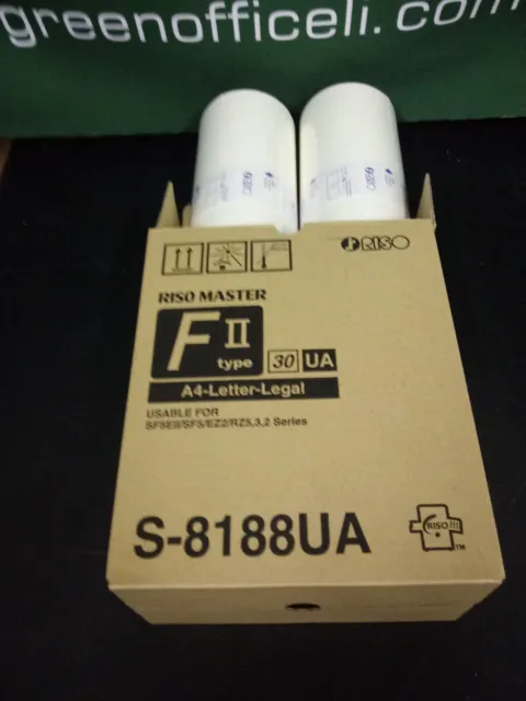 NEW 2 GENUINE RISO S8188 MASTER ROLLS for RZ220 EZ220 EZ221 SF5130 Duplicator