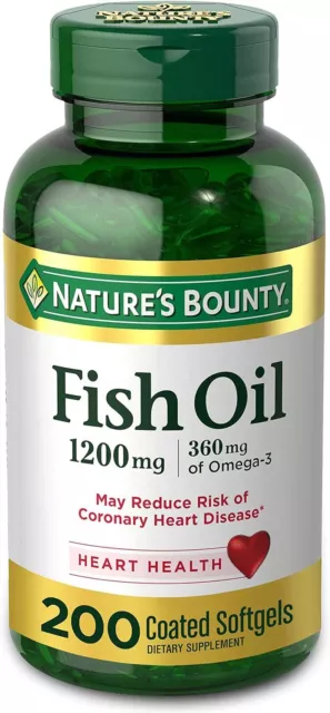 FIsh Oil by Nature's Bounty, Dietary Supplement, Omega 3. Supports Heart Health,