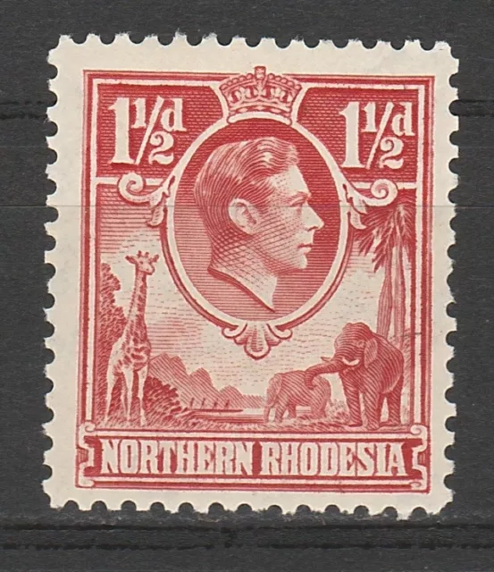 Northern Rhodesia 1938 Kgvi Giraffe And Elephant 11/2D Mnh **