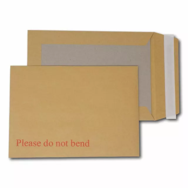 Please Do Not Bend Hard Card Board Backed Manilla Envelopes Brown A5/C5 -A6 /C6