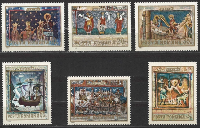 Rumänien, Gemälde, 1968, gest., MiNr 2706-2711 Sa