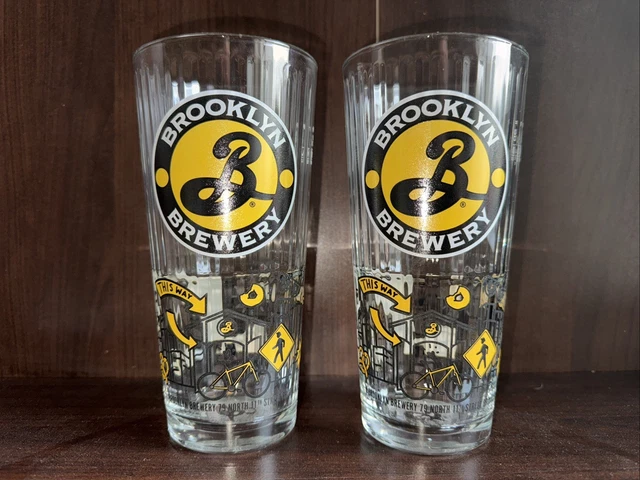 thumbnail image 2 of 2 X Brooklyn Brewery Pint Glasses – 20oz, New Design, Made In France, Free Shipping 2 of 2