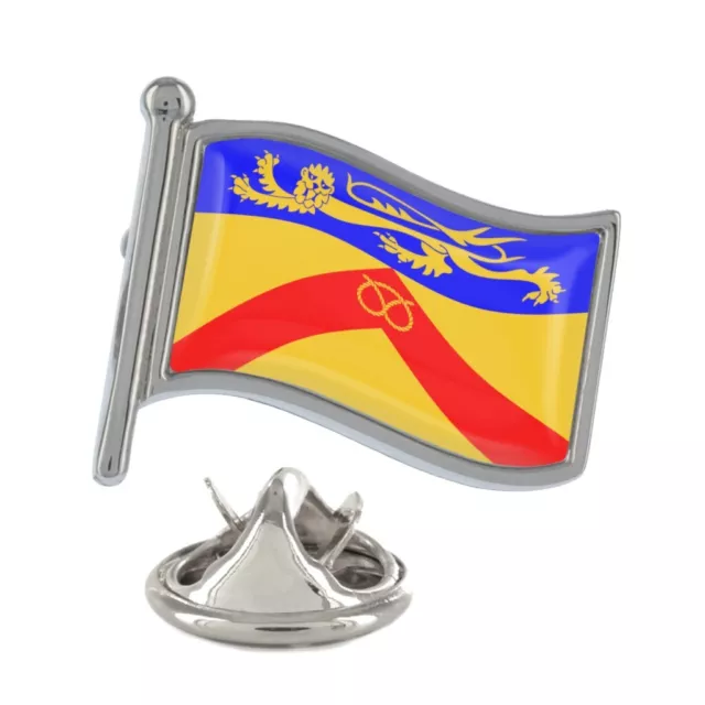 Staffordshire Flag Silver Lapel Pin Badge