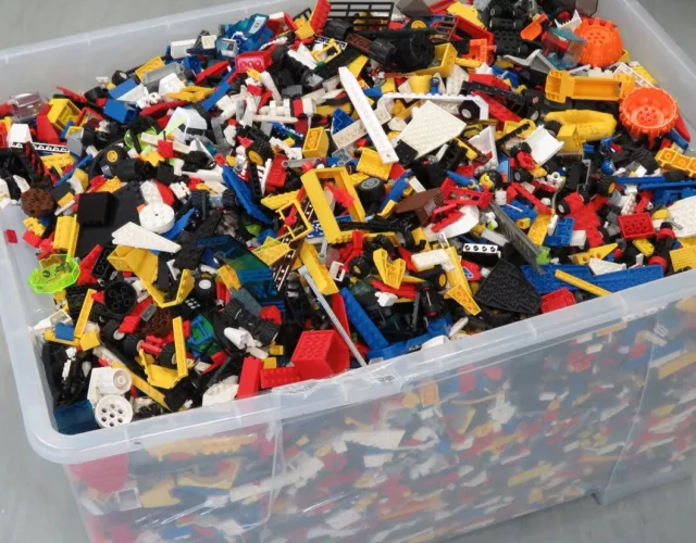 + 1 kg  LEGO ca.700 Teile LEGO Kiloware Platten Räder Sonderteile Steine +