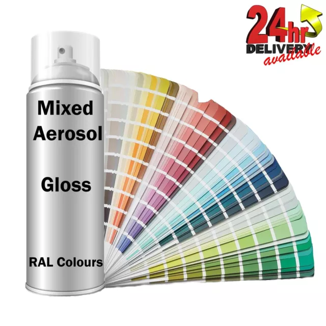 Mixed Aerosol Paint RAL Colours Metal/Wood/Ceramics/Stone/Clay/UPVC/Plastic